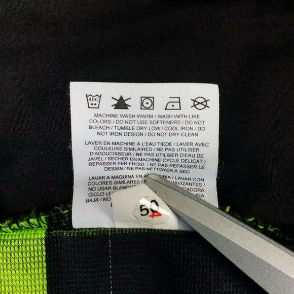 Nike Dri Fit Black Neon Green Plaid Slim Fit Golf Shorts Mens 36 NWOT - Picture 11 of 12